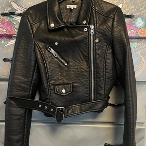 Silence & Noise Black Leather Jacket
